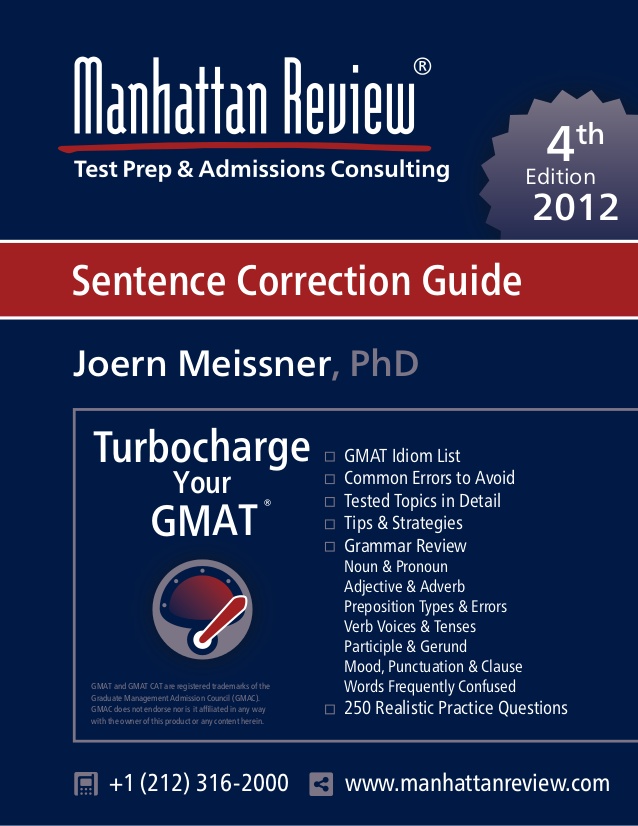 gmat sentence correction rules